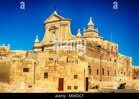 Victoria, Insel Gozo, Malta: Kathedrale Mariä Himmelfahrt in der Cittadella Stockfoto