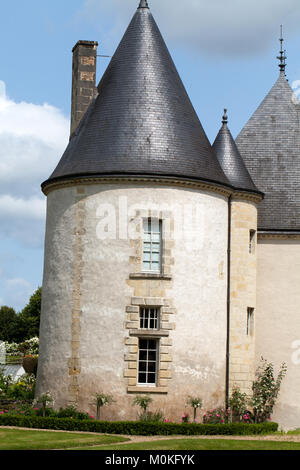 Subtile, anspruchsvoll und voller Geschmack Garten und Chateau La Chatonniere in der Nähe von Villandry. Tal der Loire Stockfoto