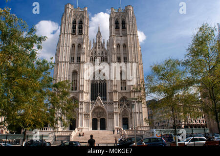 St Michael's und Ste Gudule Kathedrale, Brüssel, Belgien Stockfoto