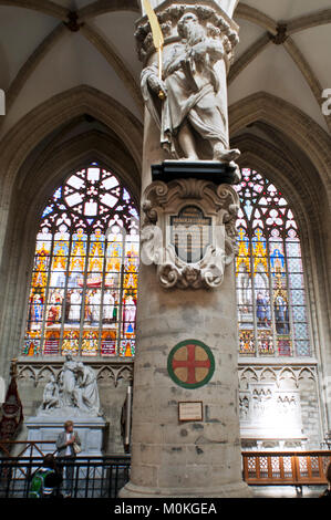 In St. Michael und Ste Gudule Kathedrale, Brüssel, Belgien Stockfoto