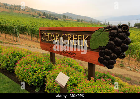 Die Cedar Creek Winery, West Kelowna, Okanagan Valley, British Columbia, Kanada Stockfoto