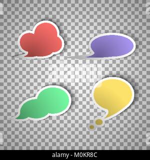 Tag, Sprechblasen auf transparentem Hintergrund isoliert Stock Vektor