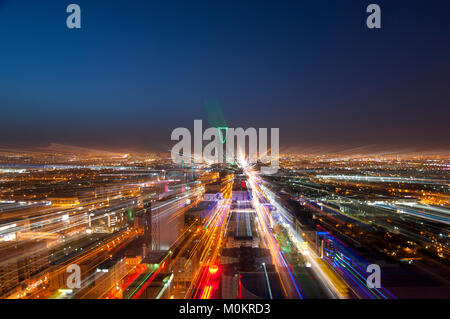 Riad Skyline bei Nacht #4 Stockfoto