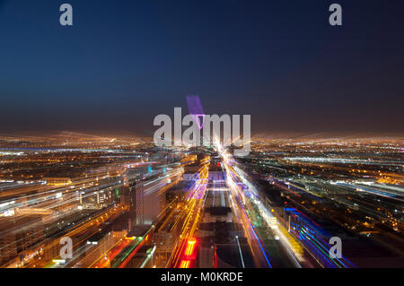 Riad Skyline bei Nacht #6 Stockfoto