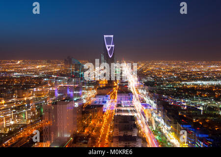 Riad Skyline bei Nacht #3 Stockfoto