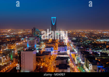 Riad Skyline bei Nacht #2 Stockfoto