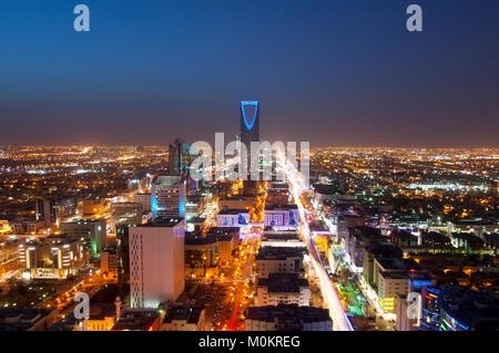 Riad Skyline bei Nacht #1 Stockfoto