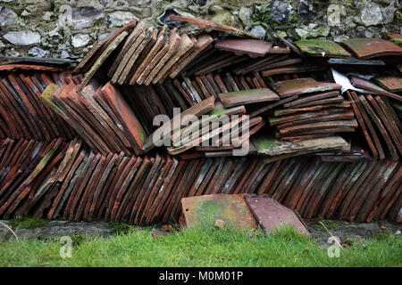 Dachziegel in England, Großbritannien Stockfoto