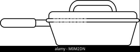 Skillet Küchenutensil Stock Vektor