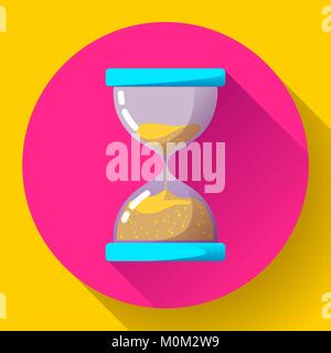 alte Vintage Sanduhr-Symbol flach Vektor - Time-symbol Stock Vektor