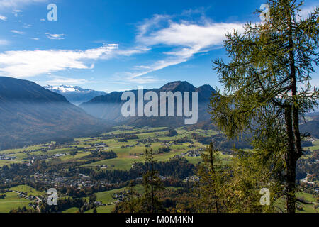 Blick von der Tressenstein Berg, über der, im Ausseerland Altaussee, Steiermark, Österreich, Stockfoto