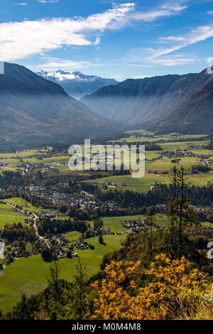 Blick von der Tressenstein Berg, über der, im Ausseerland Altaussee, Steiermark, Österreich, Stockfoto