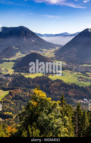 Blick von der Tressenstein Berg, über der, im Ausseerland Altaussee, Steiermark, Österreich, Stockfoto