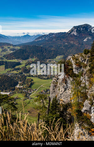 Blick von der Tressenstein Berg, über der, im Ausseerland Altaussee, Steiermark, Österreich, Stockfoto