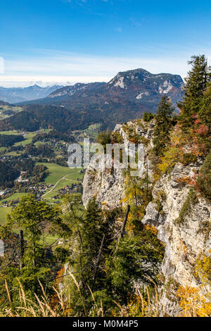 Blick von der Tressenstein Berg, über der, im Ausseerland Altaussee, Steiermark, Österreich, Stockfoto