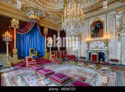 Frankreich, Seine-et-Marne, Schloss von Fontainebleau als Weltkulturerbe von der UNESCO, der Thronsaal Stockfoto