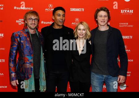 Park City, UT, USA. 22 Jan, 2018. Tom Felton, Devon Terrell, Naomi Watts, George MacKay in der Ankunftshalle für OPHELIA Premiere auf dem Sundance Film Festival 2018, Eccles Theater, Park City, UT 22. Januar 2018. Credit: JA/Everett Collection/Alamy leben Nachrichten Stockfoto