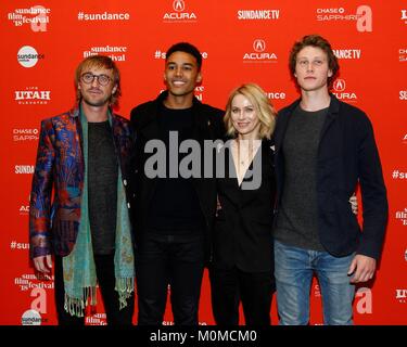 Park City, UT, USA. 22 Jan, 2018. Tom Felton, Devon Terrell, Naomi Watts, George MacKay in der Ankunftshalle für OPHELIA Premiere auf dem Sundance Film Festival 2018, Eccles Theater, Park City, UT 22. Januar 2018. Credit: JA/Everett Collection/Alamy leben Nachrichten Stockfoto