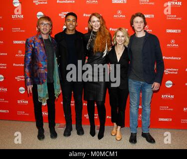 Park City, UT, USA. 22 Jan, 2018. Tom Felton, Devon Terrell, Claire McCarthy, Naomi Watts, George MacKay in der Ankunftshalle für OPHELIA Premiere auf dem Sundance Film Festival 2018, Eccles Theater, Park City, UT 22. Januar 2018. Credit: JA/Everett Collection/Alamy leben Nachrichten Stockfoto