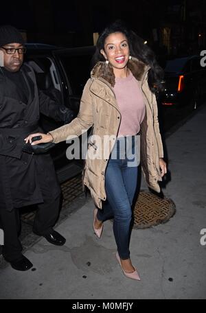 New York, NY, USA. 22 Jan, 2018. heraus und über für Celebrity Candids-MON, New York, NY 22. Januar 2018. Credit: Derek Sturm/Everett Collection/Alamy leben Nachrichten Stockfoto