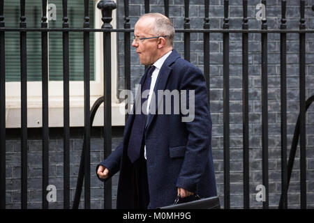 London, Großbritannien. 23. Januar, 2018. Mark Rowley, Stellvertretender Kommissar für Arbeiten von Spezialisten der Metropolitan Police Service, Vorsitzender des nationalen Polizeichefs Rat zur Terrorismusbekämpfung und die Koordinierung des Ausschusses und der nationalen Leitung für die Terrorismusbekämpfung Polizeiarbeit, kommt an 10 Downing Street für ein Treffen. Credit: Mark Kerrison/Alamy leben Nachrichten Stockfoto