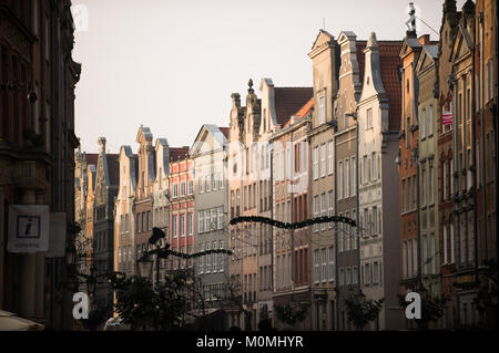 Danzig, Polen. 23 Jan, 2018. Typische Ostsee Architektur ist in der Altstadt von Danzig. Credit: Omar Marques/SOPA/ZUMA Draht/Alamy leben Nachrichten Stockfoto