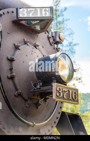 Summerland, British Columbia/Kanada - 14. Mai 2017: Close-up von Lok 1912 Der Geist der Summerland, nun für die beliebten train genannt Stockfoto