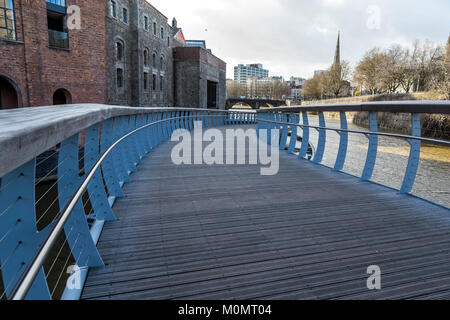 Castle Park Bridge, neue Serpentine Steg und Finzels Reach, Bristol. GROSSBRITANNIEN Stockfoto