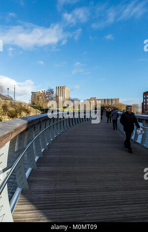 Castle Park Bridge, neue Serpentine Steg und Finzels Reach, Bristol. GROSSBRITANNIEN Stockfoto