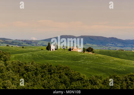 Kapelle von Vitaleta in San Quirico d'Orcia Stockfoto