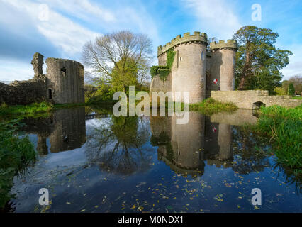 Whittington Schloss, in der Nähe von Telford, Shropshire. Stockfoto