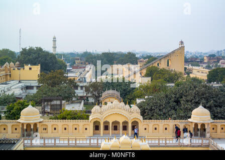 Jaipur, Rajasthan, Indien, 25.. Januar 2017: Eine Luftaufnahme der Stadt Jaipur Stockfoto