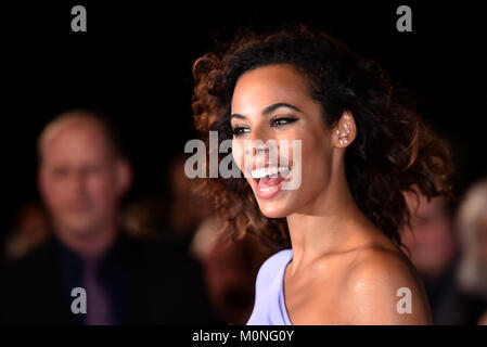 Rochelle und Marvin Humes die Teilnahme an der National Television Awards 2018 in der O2 Arena in London statt. PRESS ASSOCIATION Foto. Bild Datum: Dienstag, 23. Januar 2018. Siehe PA Geschichte SHOWBIZ NTAs. Photo Credit: Matt Crossick/PA-Kabel Stockfoto