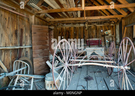 Bild aus Bodie State Historic Park in der Nähe des Mono Lake und Bridgeport, Kalifornien. Stockfoto