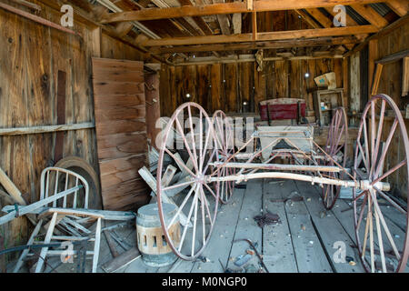 Bild aus Bodie State Historic Park in der Nähe des Mono Lake und Bridgeport, Kalifornien. Stockfoto