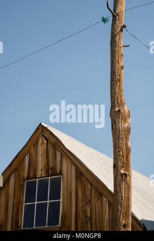 Bild aus Bodie State Historic Park in der Nähe des Mono Lake und Bridgeport, Kalifornien. Stockfoto