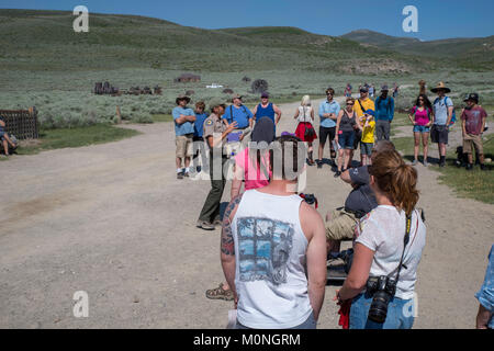 Bild aus Bodie State Historic Park in der Nähe des Mono Lake und Bridgeport, Kalifornien. Stockfoto