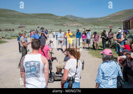 Bild aus Bodie State Historic Park in der Nähe des Mono Lake und Bridgeport, Kalifornien. Stockfoto