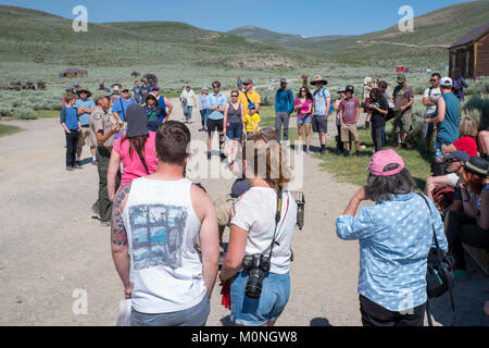 Bild aus Bodie State Historic Park in der Nähe des Mono Lake und Bridgeport, Kalifornien. Stockfoto