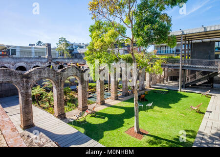 Paddington Behälter Gärten oder Walter Lesen Sie finden in Sydney, NSW, Australien von den Architekten Tonkin Zulaikha Greer und Landschaftsarchitekten JMD Design. Stockfoto