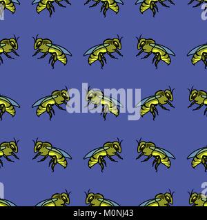 Biene nahtlose Muster Stock Vektor