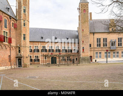 Landschaft um Abtei Middelburg in Middelburg in der niederländischen Provinz Zeeland Stockfoto