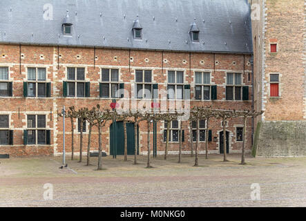 Landschaft um Abtei Middelburg in Middelburg in der niederländischen Provinz Zeeland Stockfoto