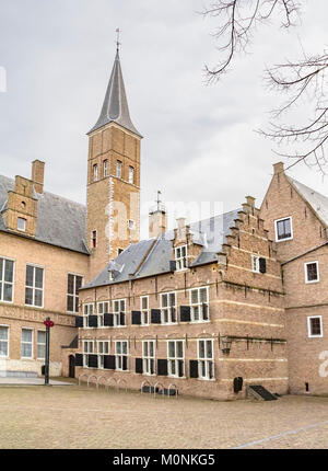 Landschaft um Abtei Middelburg in Middelburg in der niederländischen Provinz Zeeland Stockfoto