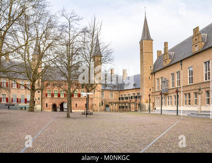 Landschaft um Abtei Middelburg in Middelburg in der niederländischen Provinz Zeeland Stockfoto