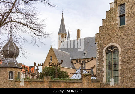 Landschaft um Abtei Middelburg in Middelburg in der niederländischen Provinz Zeeland Stockfoto