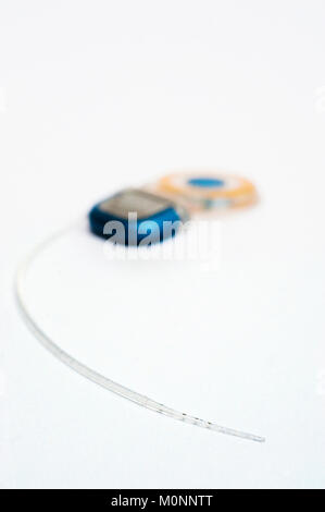 In der Nähe der Elektrode eines Multichannel Cochlea Implantat. Stockfoto