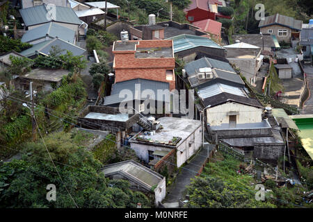 Asien, Taiwan, Jioufen auch Jiufen oder chiufen Ruifang District, Taipei City Gehäuse geschrieben Stockfoto