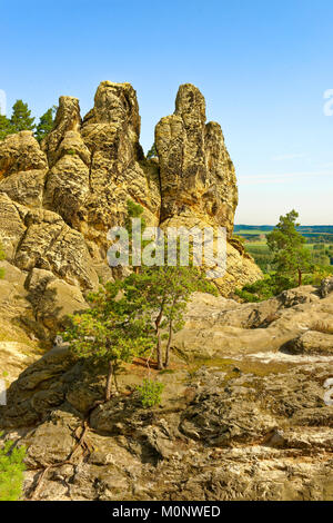 Teufelsmauer, in der Nähe von Blankenburg, Sachsen-Anhalt, Deutschland Stockfoto