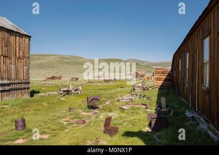 Bild aus Bodie State Historic Park in der Nähe des Mono Lake und Bridgeport, Kalifornien. Stockfoto